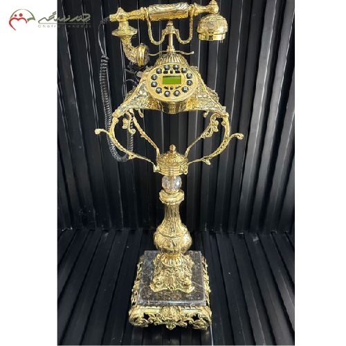 تلفن برنزی مدل پایه مربع ستونی در دو رنگ شیک