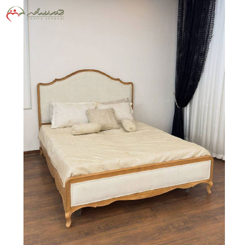 تخت خواب مدل فرانسوی چوب راش _ چترزندگی