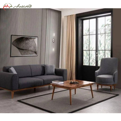 مبل 7 نفره راحتی مدل مینیمال با چوب راش