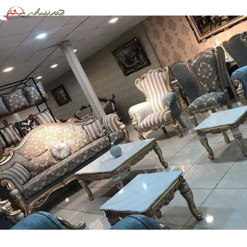 مبلمان 9 نفره تمام چوب راش مدل نایس _ چترزندگی