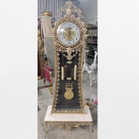 خرید، قیمت و مشخصات ساعت ایستاده کنسول دار جنس بدنه برنزی و طراحی شیک و آنتیک - چترزندگی