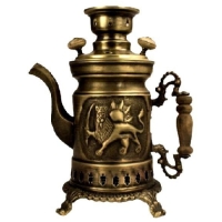 خرید، قیمت و مشخصات کتری مدل شکاری قلم زنی شده رنگ آنتیک و طراحی خاص با ضمانت - چترزندگی