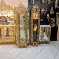 خرید، قیمت و مشخصات ست ساعت ایستاده نیم گرد و بوفه سه طبقه طرح گل سرخ و رنگ بی نظیر دارای ضمانت - چترزندگی