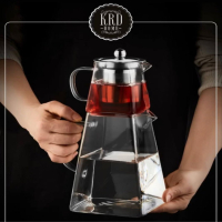 خرید، قیمت و مشخصات کتری قوری پیرکس محصول KRD HOME ترکیه، گنجایش  ۱۳۰۰ میل ارزان و با کیفیت _ چترزندگی