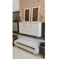 خرید، قیمت و مشخصات سرویس آینه کنسول دو باکسه و میز تلویزیون، شیک و مدرن _ چترزندگی