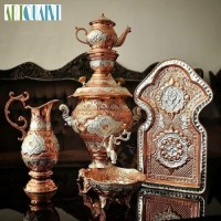 خرید آنلاین، سماور ریز قلم‌ 5 لیتری برنجی، با نقش و نگاری بسیار زیبا، با روکش کوره ای و ثبات رنگ، زیر قیمت بازار | چترزندگی