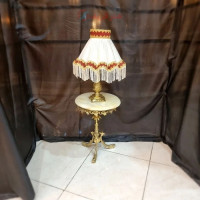 خرید، قیمت و مشخصات آباژور رومیزی برنزی، رنگ ثابت با پارچه درجه 1، با ضمانت و کیفیت ممتاز، زیر قیمت بازار _ هنرظریف