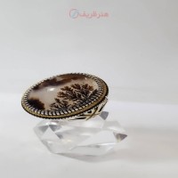 خرید آنلاین، انگشتر سنگ شجر تک درخت با رکاب نقره طلا و نقره، بسیار خاص و شیک، چشم نواز، زیر قیمت بازار | چترزندگی