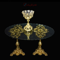 خرید، قیمت و مشخصات میز پذیرایی و آجیل خوری برنجی طراحی شیک و شکیل _ هنرظریف