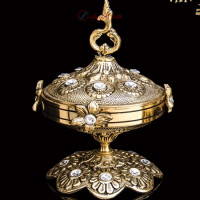 خرید، قیمت و مشخصات شکلات خوری برنزی رنگ طلایی و طراحی شیک و زیبا _ هنرظریف